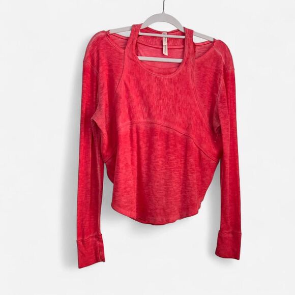 Free People Movement Zenith thermal Tee Indie Burnout Layering Essential (XS) - Picture 3 of 7